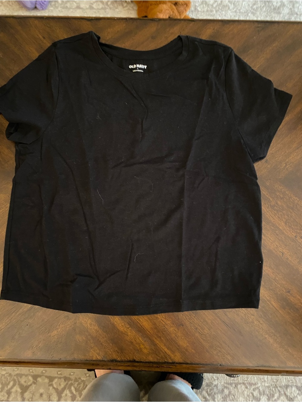 Old Navy Classic Black Crew Neck Boxy Tee